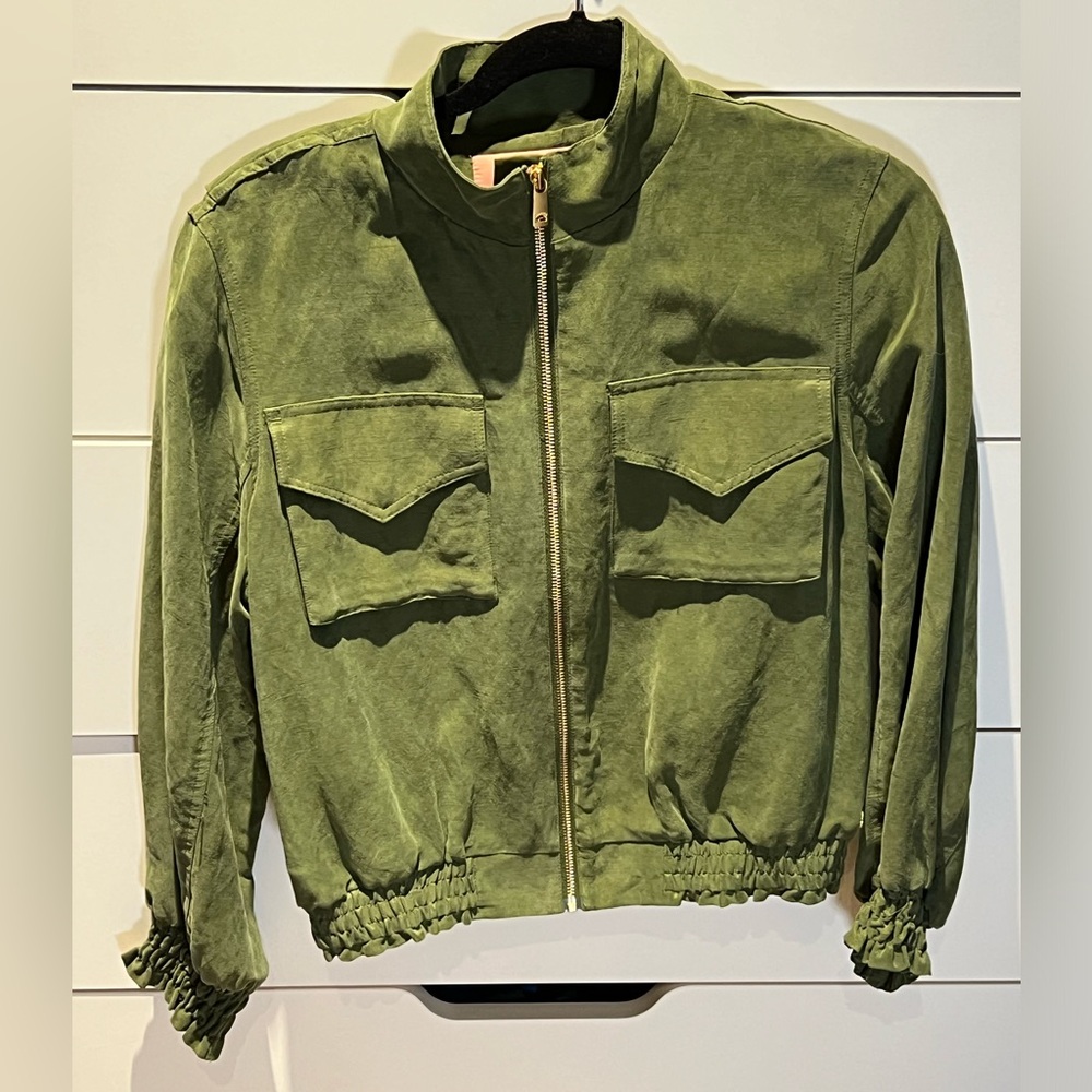 Maison Scotch- Scotch & Soda olive green bomber utility jacket